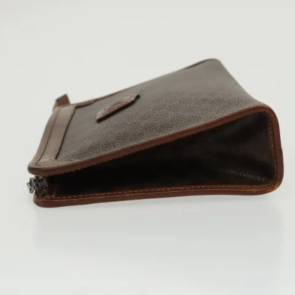 Celine Vintage Pre-owned Leather clutches Brown Dames