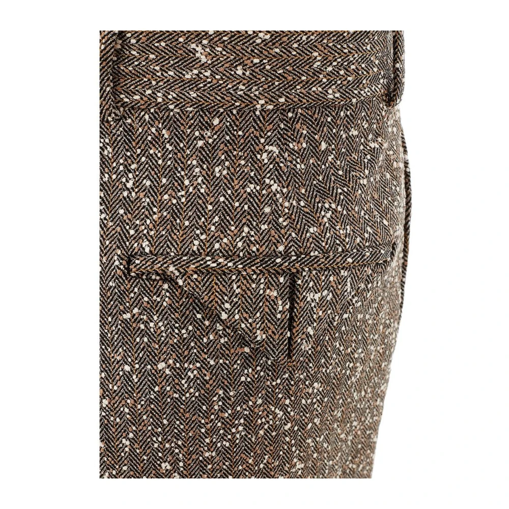 Bottega Veneta Chique Viscose Avondbroek Vrouwen Multicolor Brown Dames
