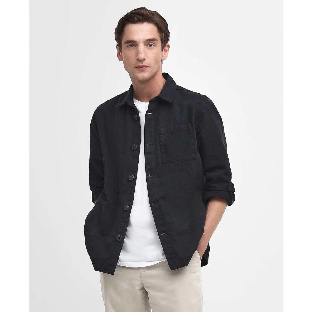 Barbour Katoenen Shirt met Lange Mouwen Black Heren