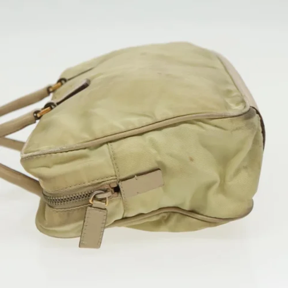 Prada Vintage Pre-owned Nylon prada-bags Beige Dames