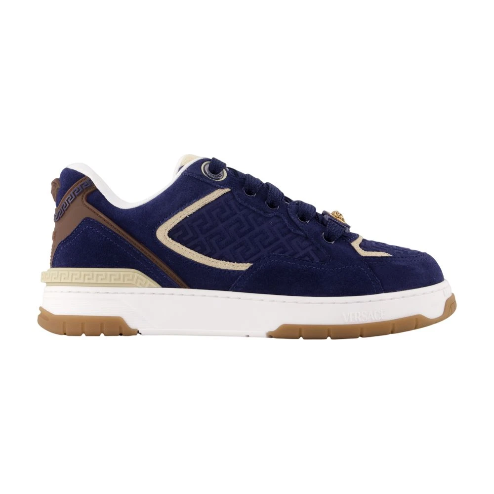 Versace Suede Greca Sneakers Heren Schoenen Blauw