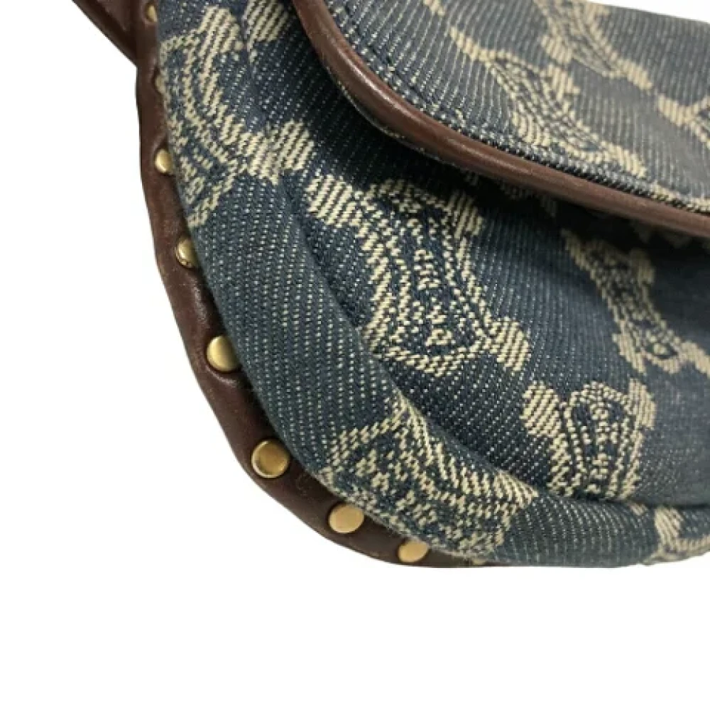 Celine Vintage Pre-owned Denim crossbody-bags Blue Dames