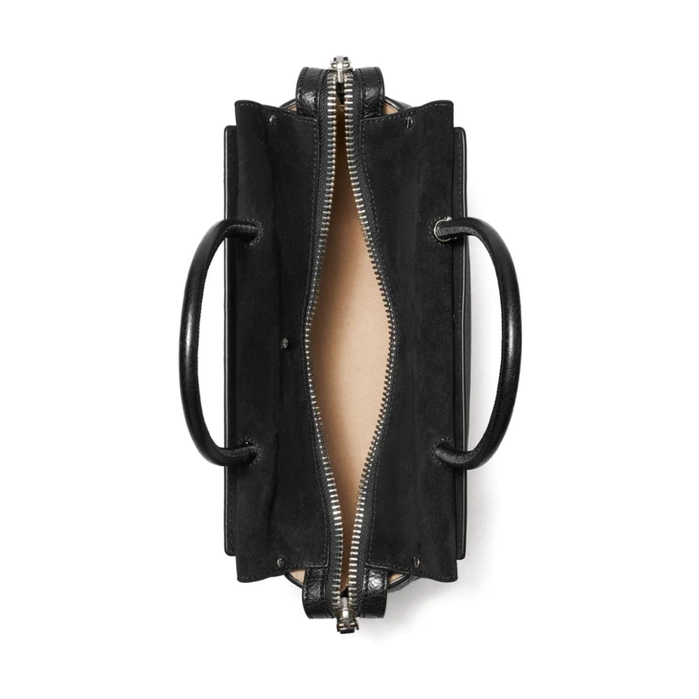 TORY BURCH Zwarte Leren Schoudertas Met Nieten Black Dames