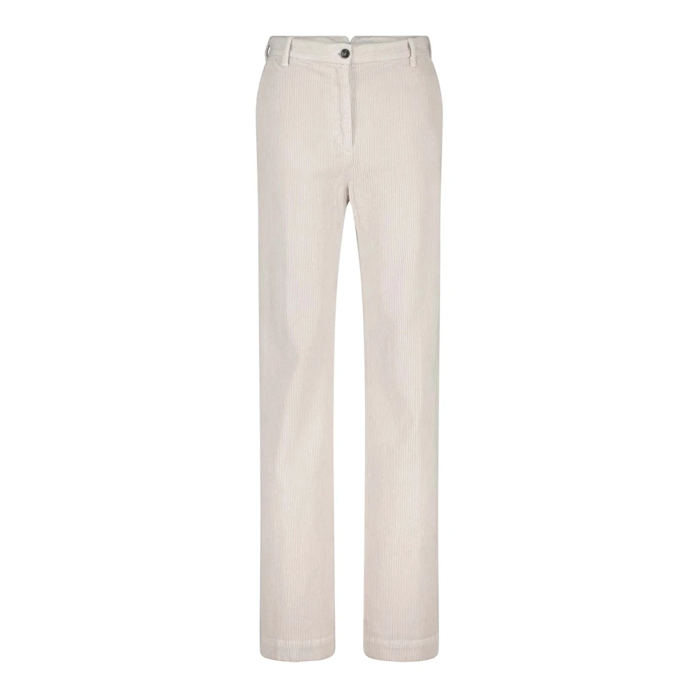 Nine In The Morning Klassieke Corduroy Broek Rechte Pijp Beige Dames