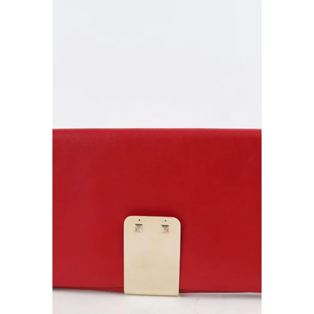 Valentino Vintage Pre-owned Leather clutches Red Dames