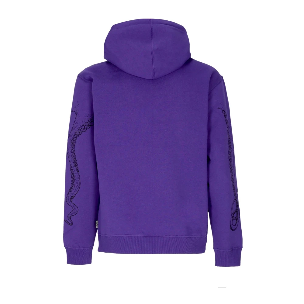 Octopus Paarse Logo Hoodie Lange Mouw Purple Heren