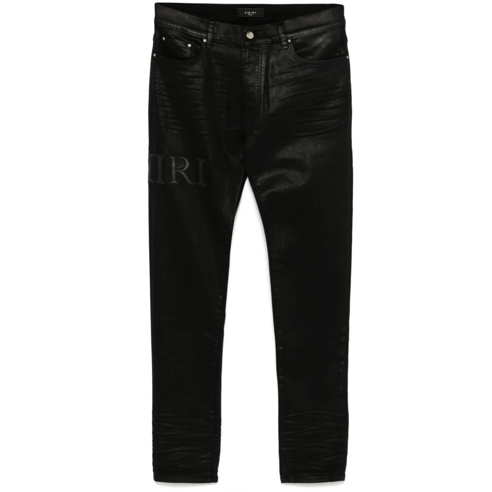 Amiri Zwarte Denim Tapered Leg Jeans Black Heren