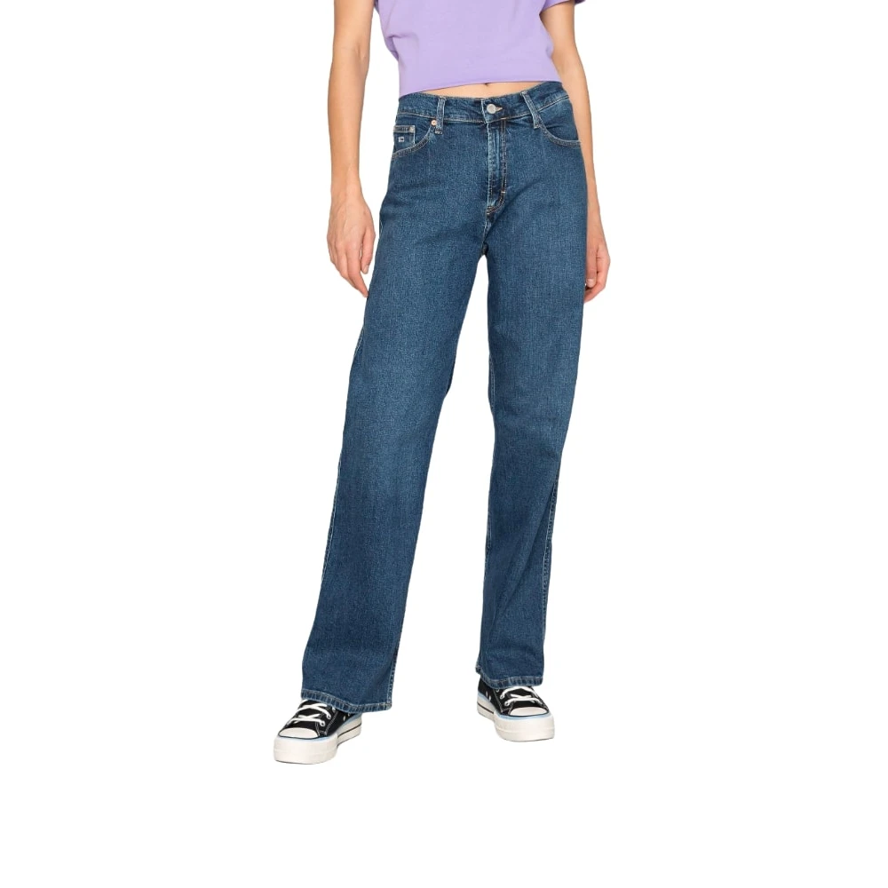 Tommy Jeans Klassieke Straight Fit Denim Jeans Blue Dames
