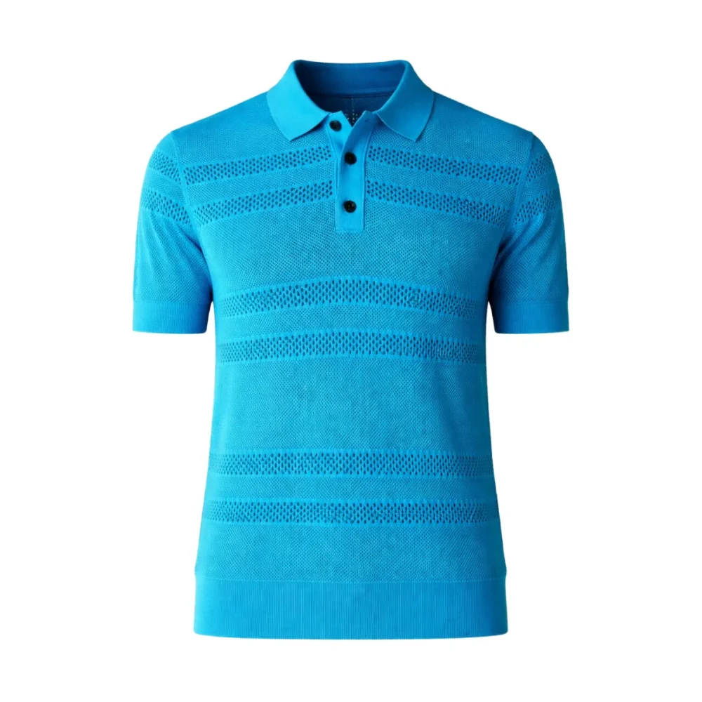 Dries Van Noten Men's Blue Mercy 3701 Polo - Polo Shirts - L - Tops