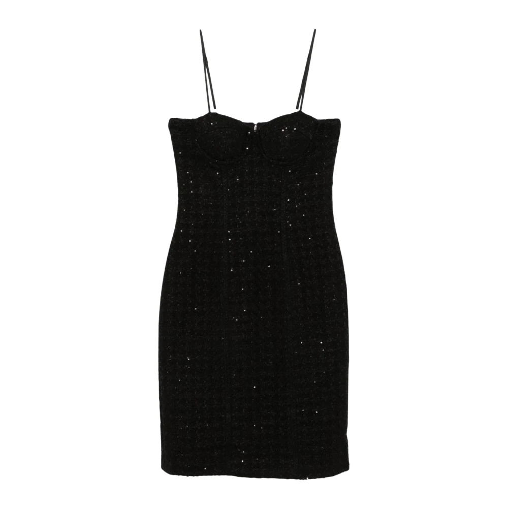 Rotate Birger Christensen Midi Boucle Klänning Black, Dam