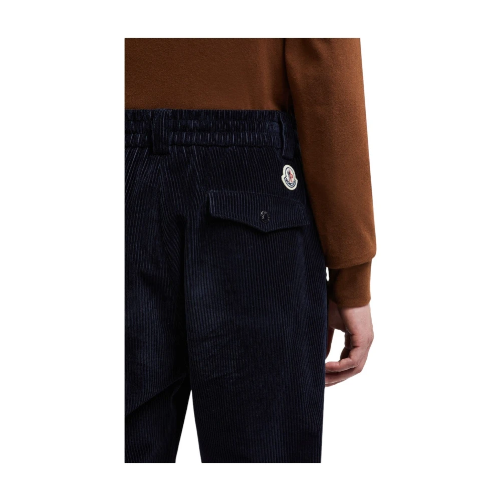 Moncler Navy Corduroy Joggingbroek Blue Heren