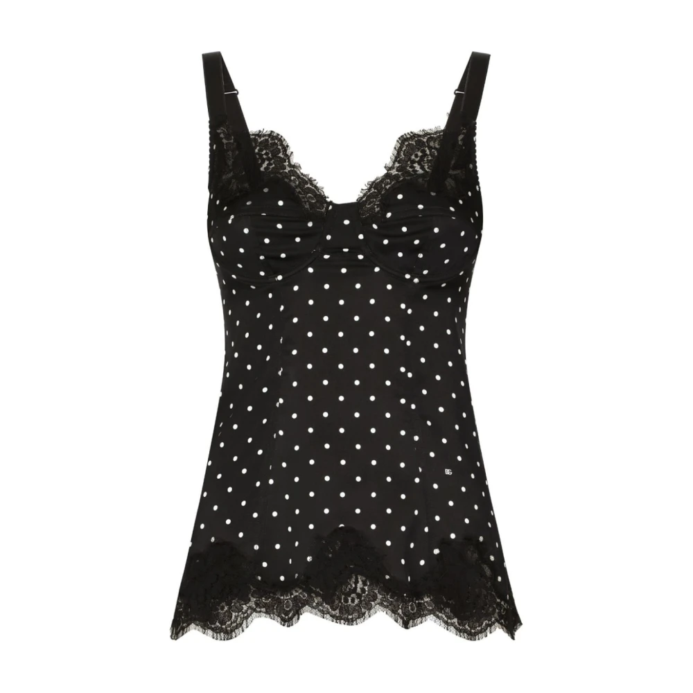 Dolce & Gabbana Zwarte ondergoed top met bh Black Dames