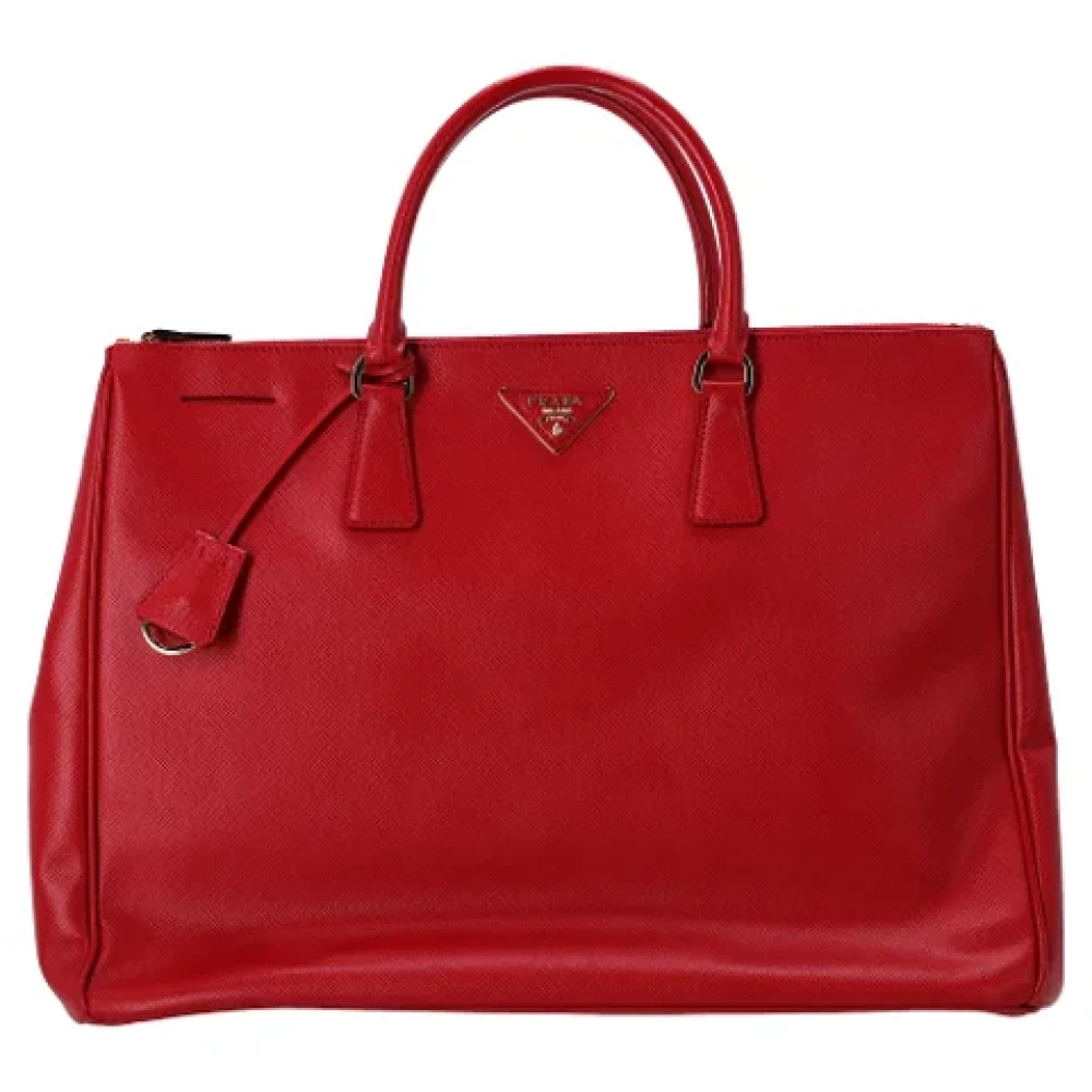 Prada Vintage Pre-owned Leather handbags Red Dames