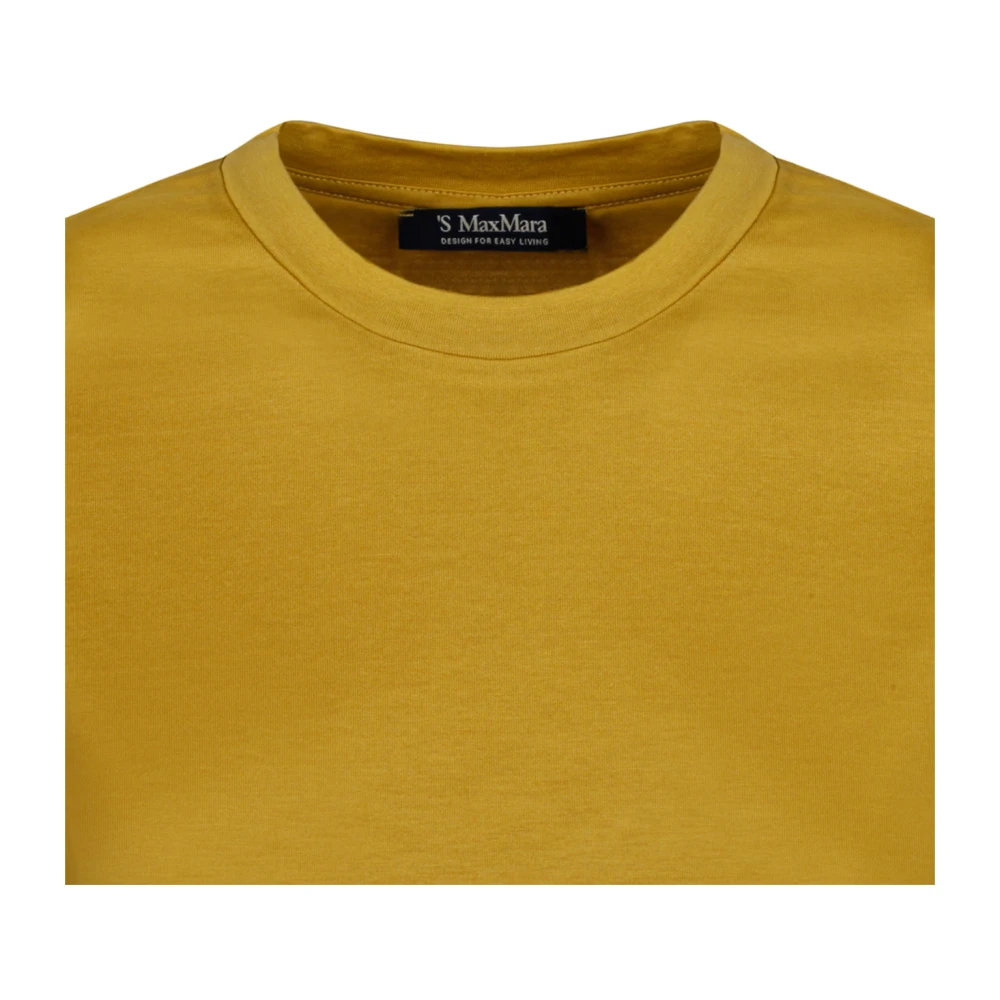 Max Mara Mosterd Print T-shirt Yellow Dames