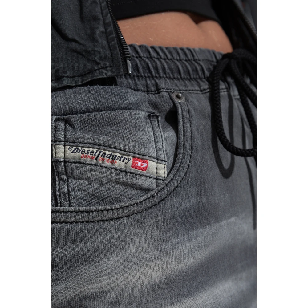 Diesel Broek met 2061 D-Tail logo Gray Dames