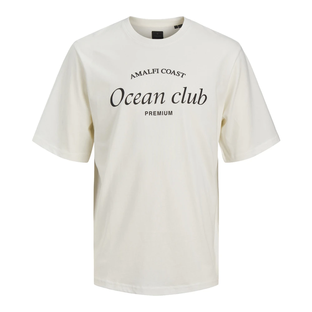 jack & jones Ocean Club Front Print T-shirt White Heren