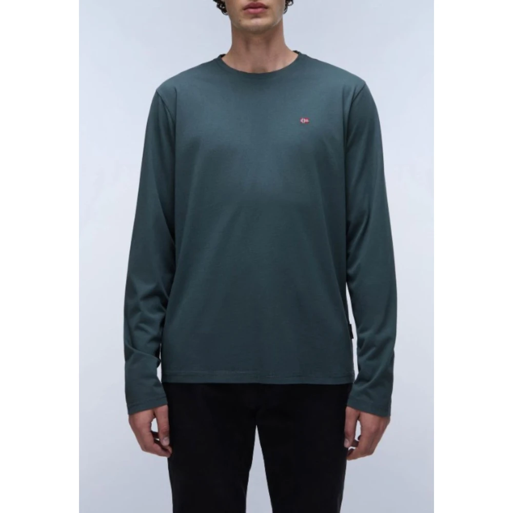 Napapijri Heren Longsleeve T-shirt Green Heren