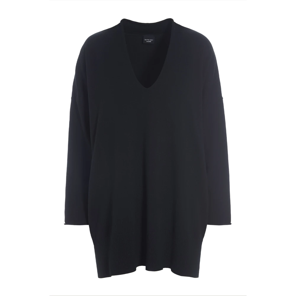Bitte Kai Rand Zwarte V-hals Blouse 246-1065-4838 Black Dames