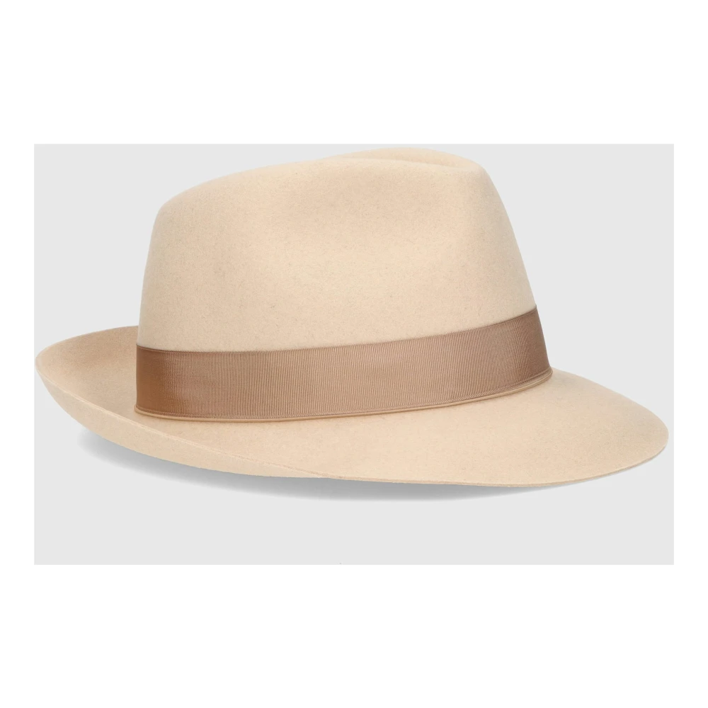 Borsalino Tijdloze Medium Rand Hoed Brown Heren