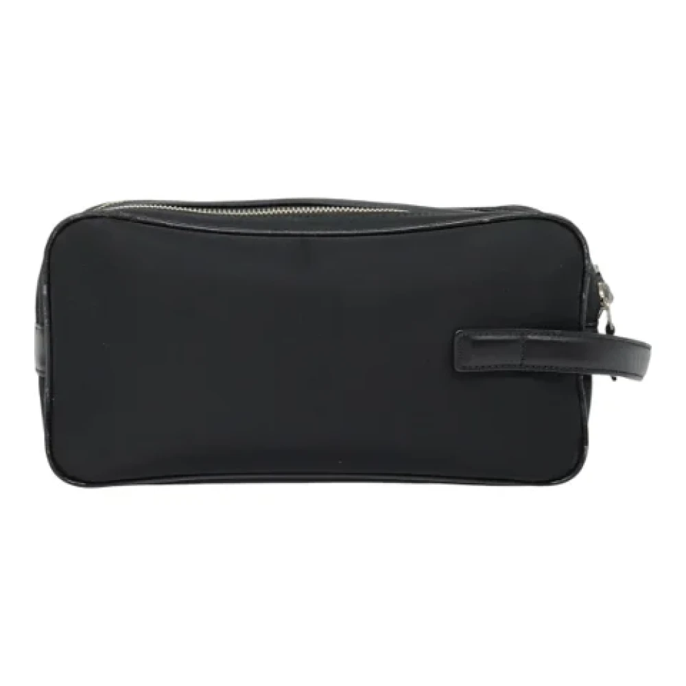 Burberry Vintage Pre-owned Nylon clutches Black Dames