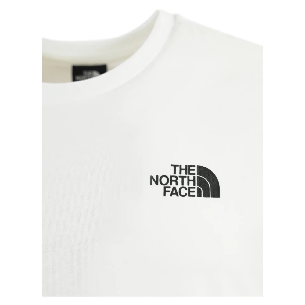 The North Face Witte T-shirt met Hart Logo Print White Heren