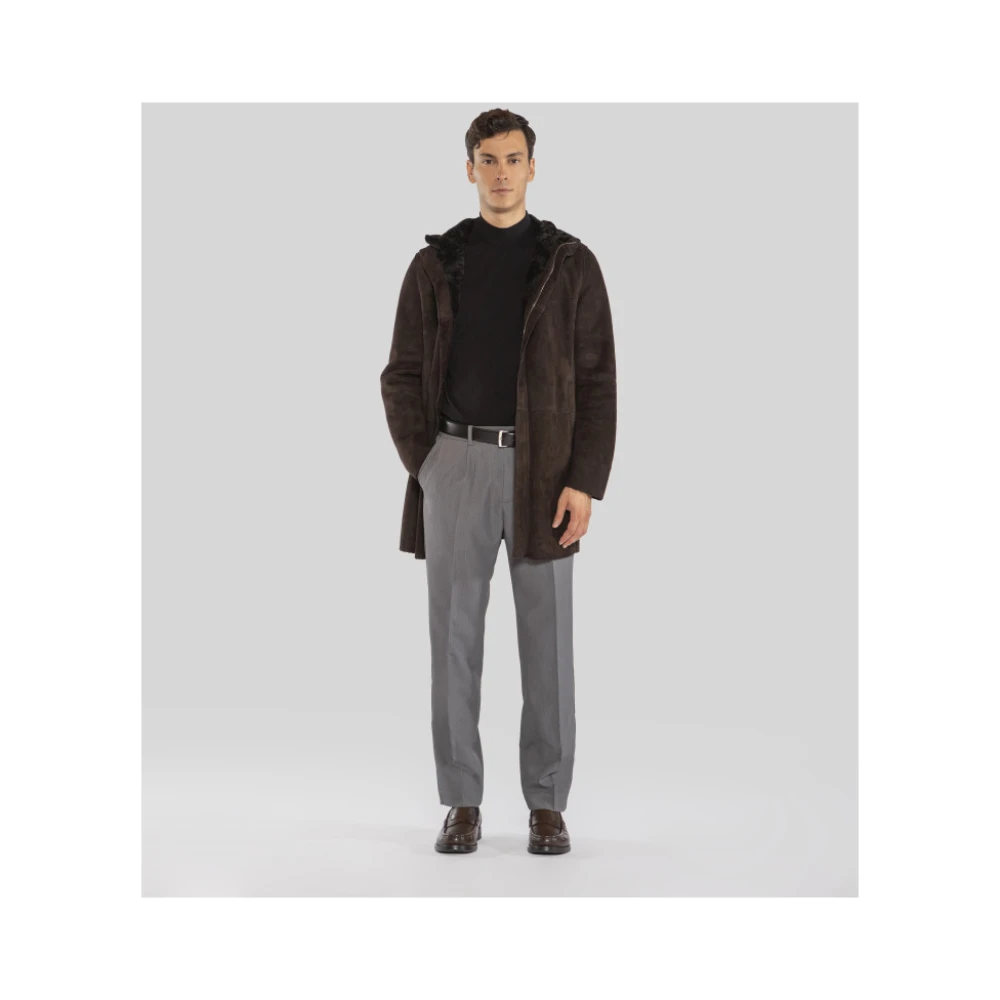 Gimo's Merinillo Suede Parka Superlight Brown Heren