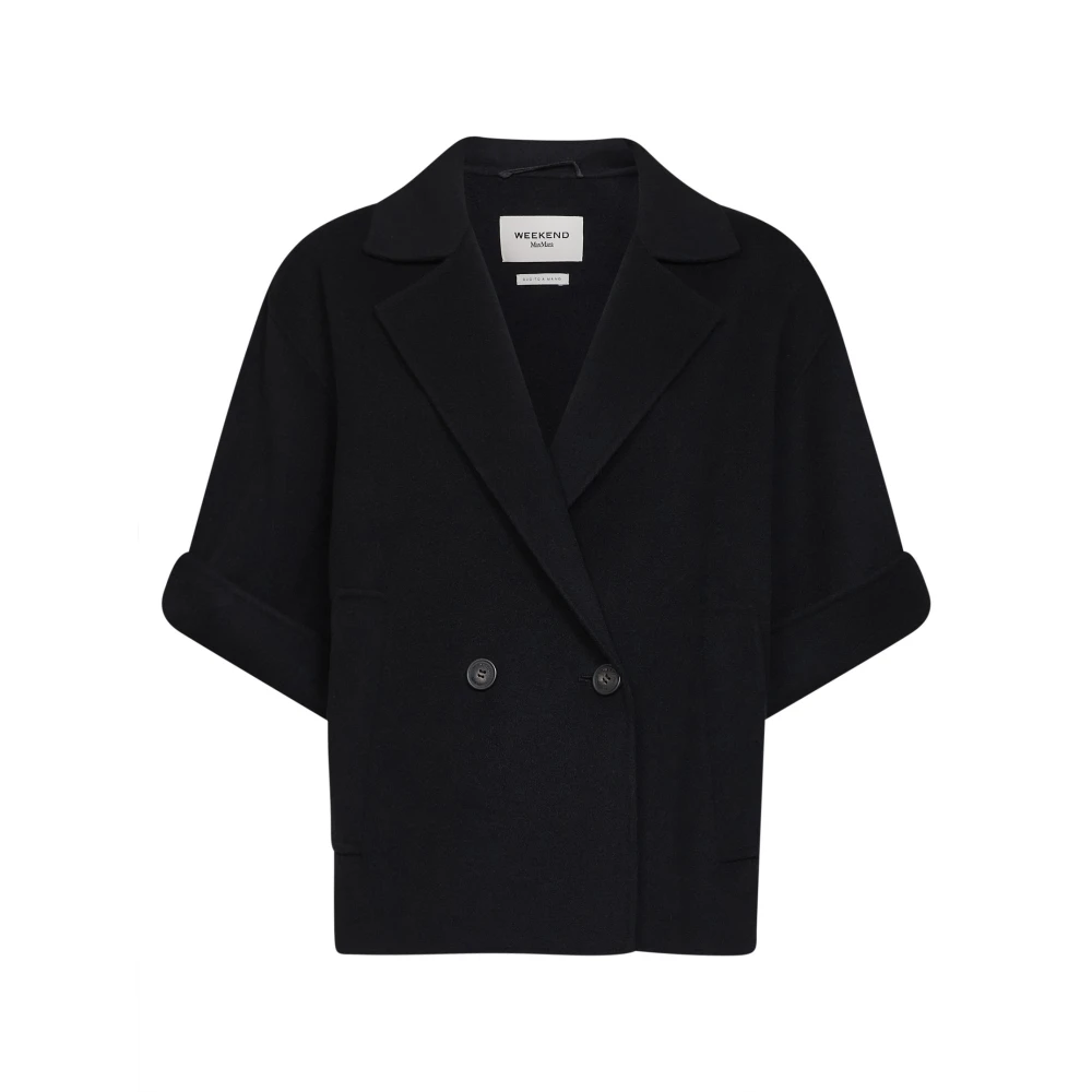 Weekend Max Mara Black Double-Breasted Coats, Female, L, Neo Jacket