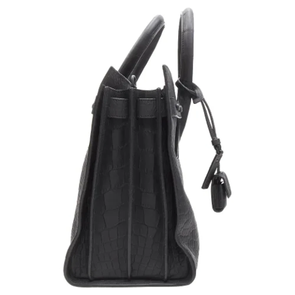 Yves Saint Laurent Vintage Pre-owned Leather shoulder-bags Black Dames