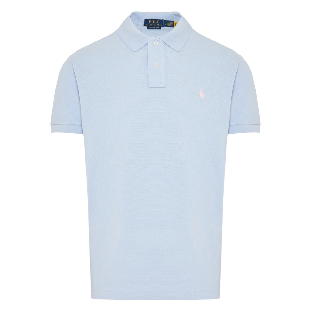 Polo Ralph Lauren Aangepaste Slim Fit Katoen Mesh Polo Blue Heren