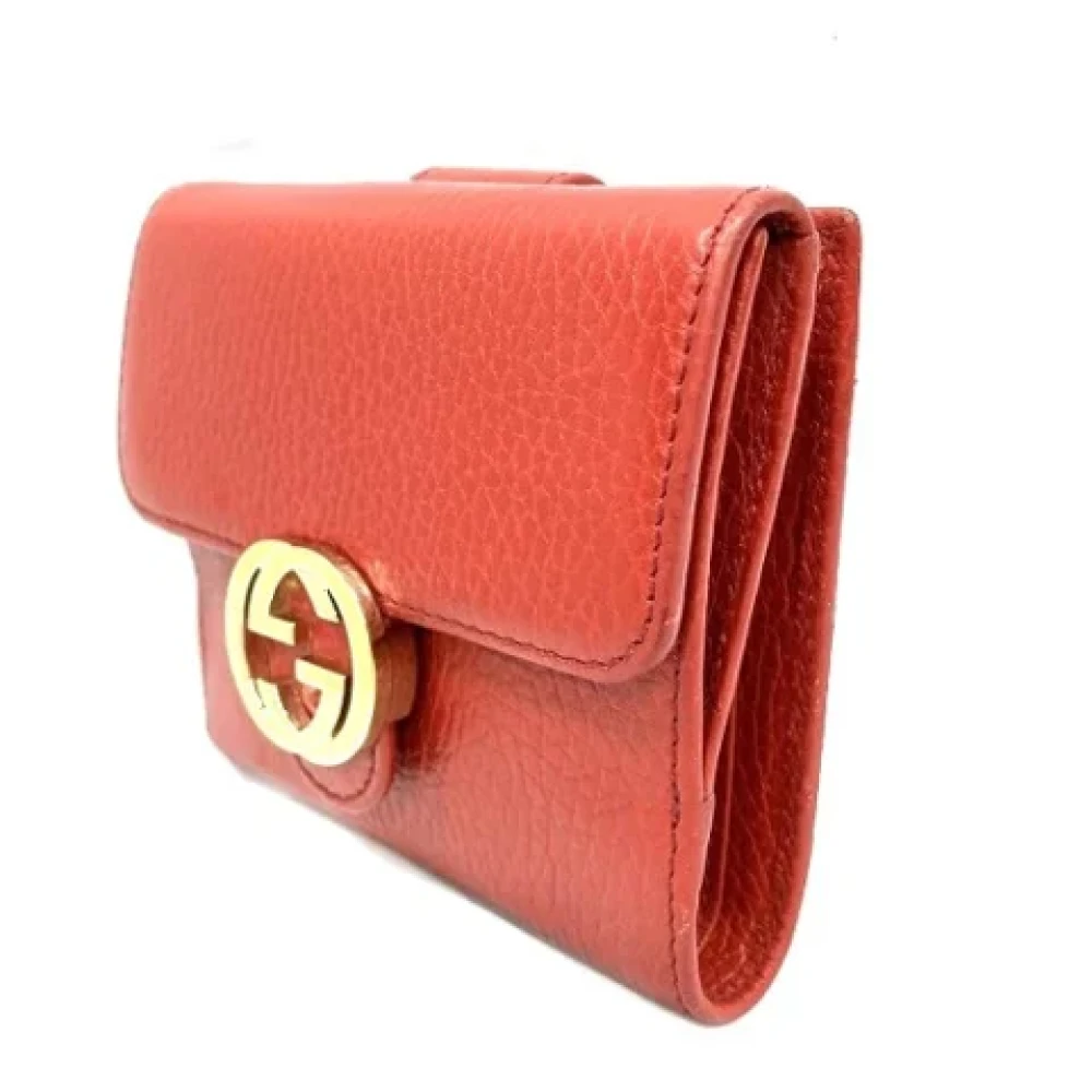 Gucci Vintage Pre-owned Leather wallets Red Dames