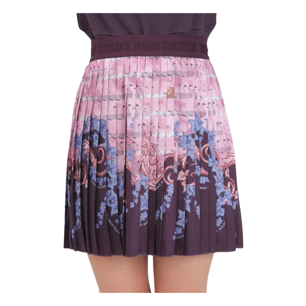 Versace Jeans Couture Paarse Swan Lake Gothic Rok Multicolor Dames