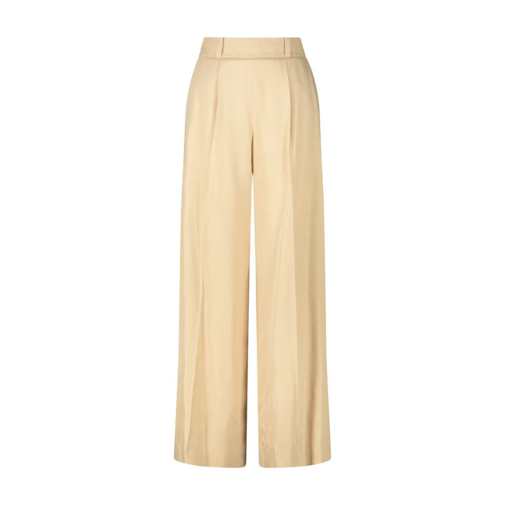 Hugo Boss Wijde broek met relaxte pasvorm Beige Dames