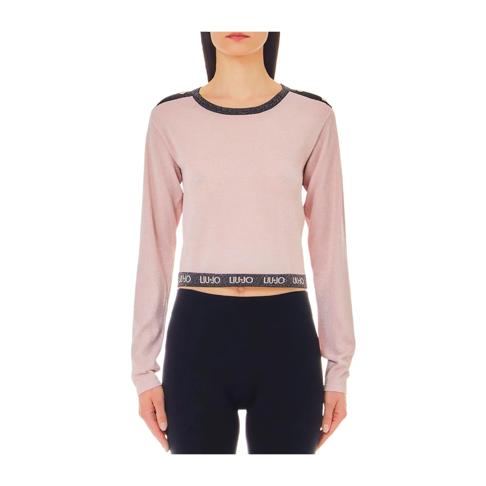 Liu Jo Rose Plie Lux Sweater Pink Dames