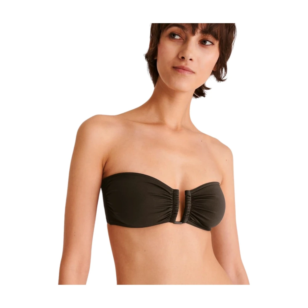 Eres Vulkaan Bandeau Bikini Top Brown Dames