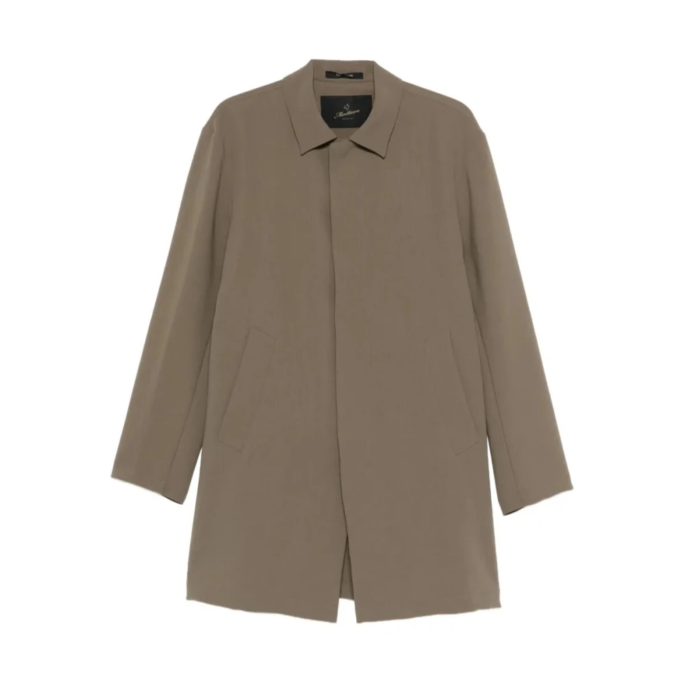 Montecore Men's Brown Single-Breasted Coats, M, Single-Breasted Coat