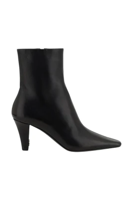 Svarta Dragkedja Ankelboots Elegant Stil