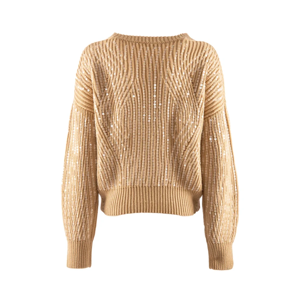 Nenette Paillet Wol Trui Kameel Brown Dames