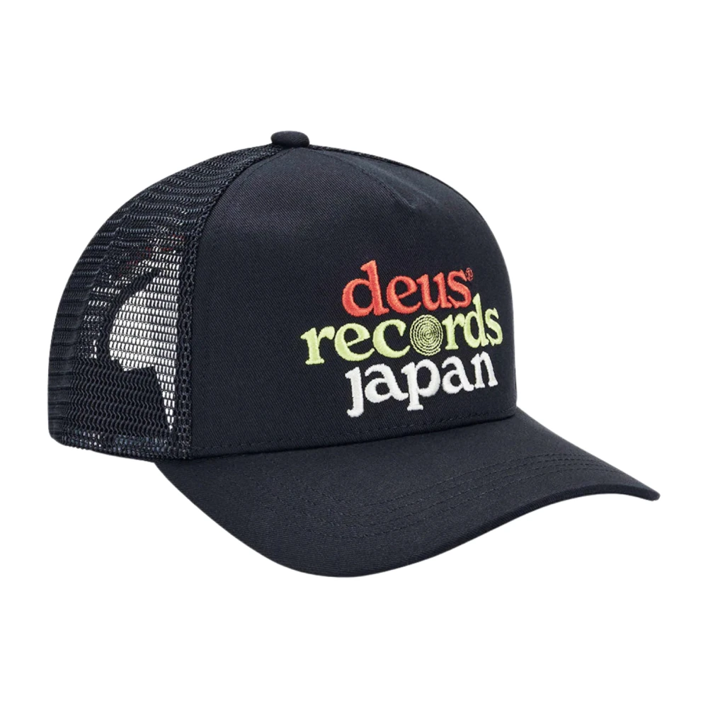 Deus Ex Machina Men's Black Hats & Caps, One Size, Strata Trucker