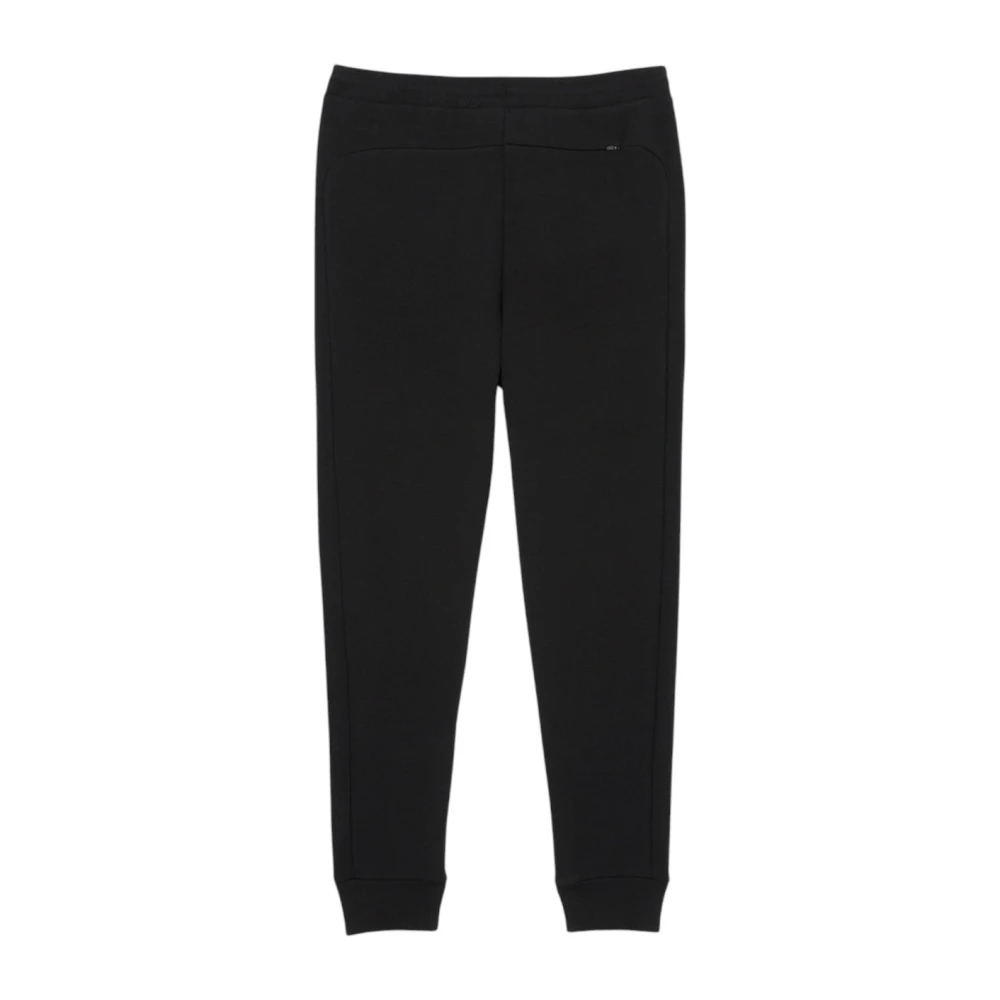 Lacoste Zwarte Jersey Sweatpants Minimalistisch Ontwerp Black Heren