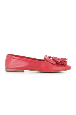 coral-red-fringe-leather-loafers