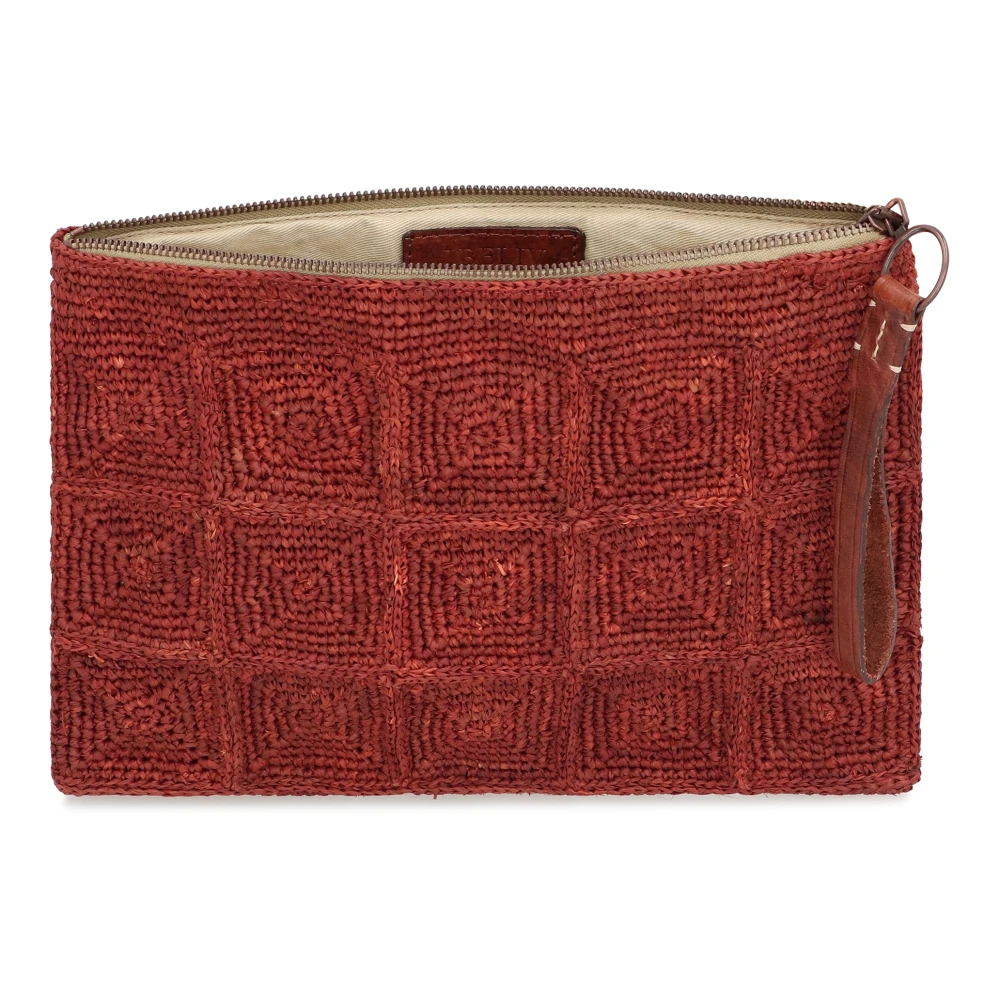 Ibeliv Tanala raffia clutch Brown Dames