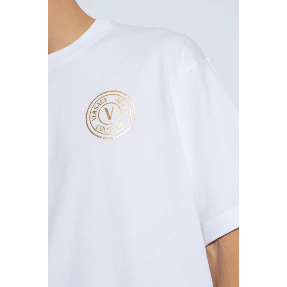 Versace Jeans Couture T-shirt met logo-print White Heren