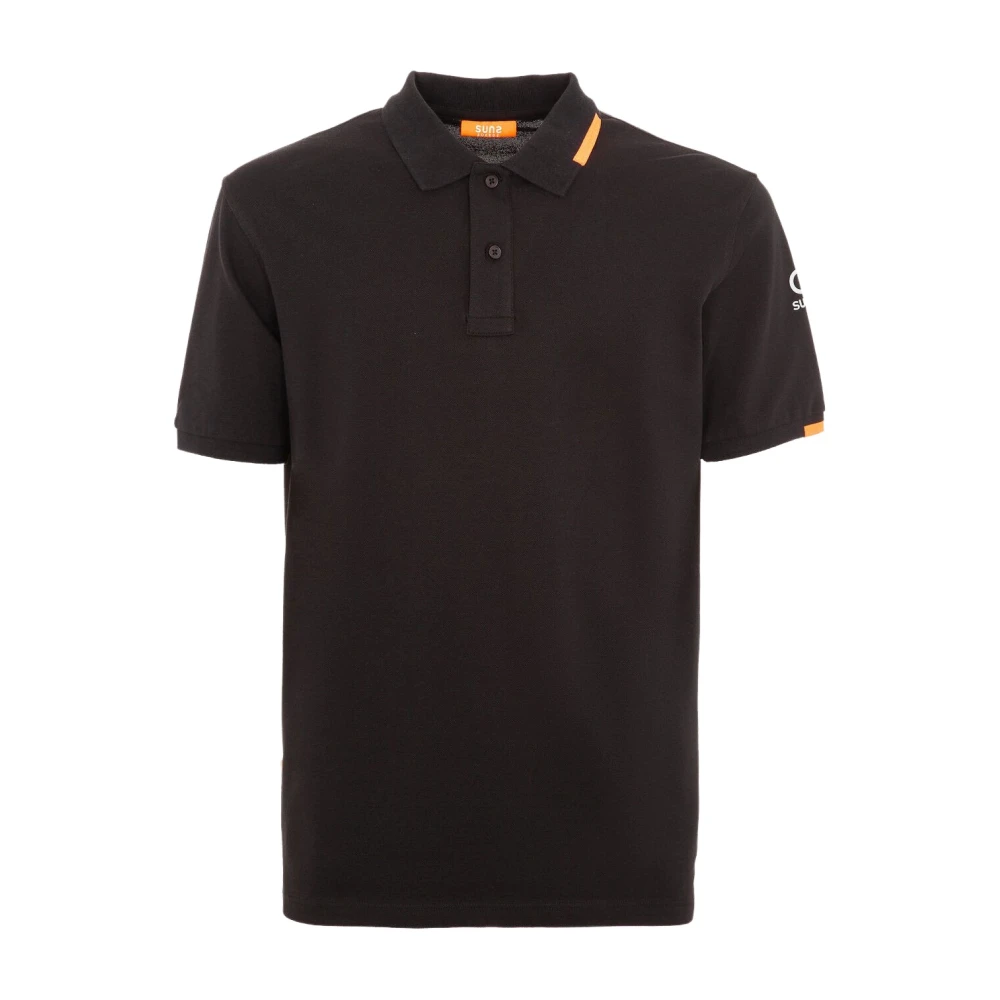 Suns Stijlvolle Piquet Polo Shirt Black Heren
