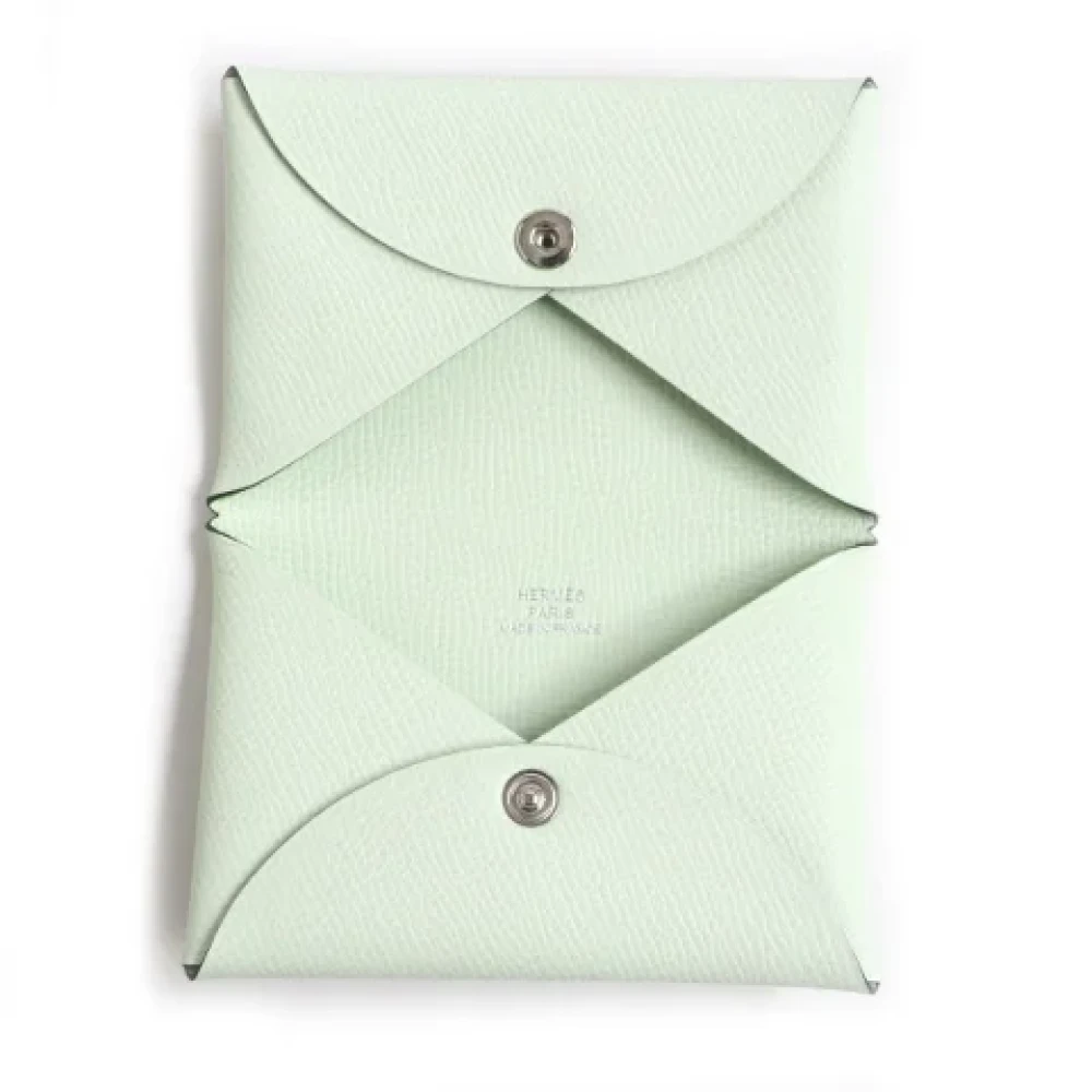 Hermès Vintage Pre-owned Leather wallets Green Dames