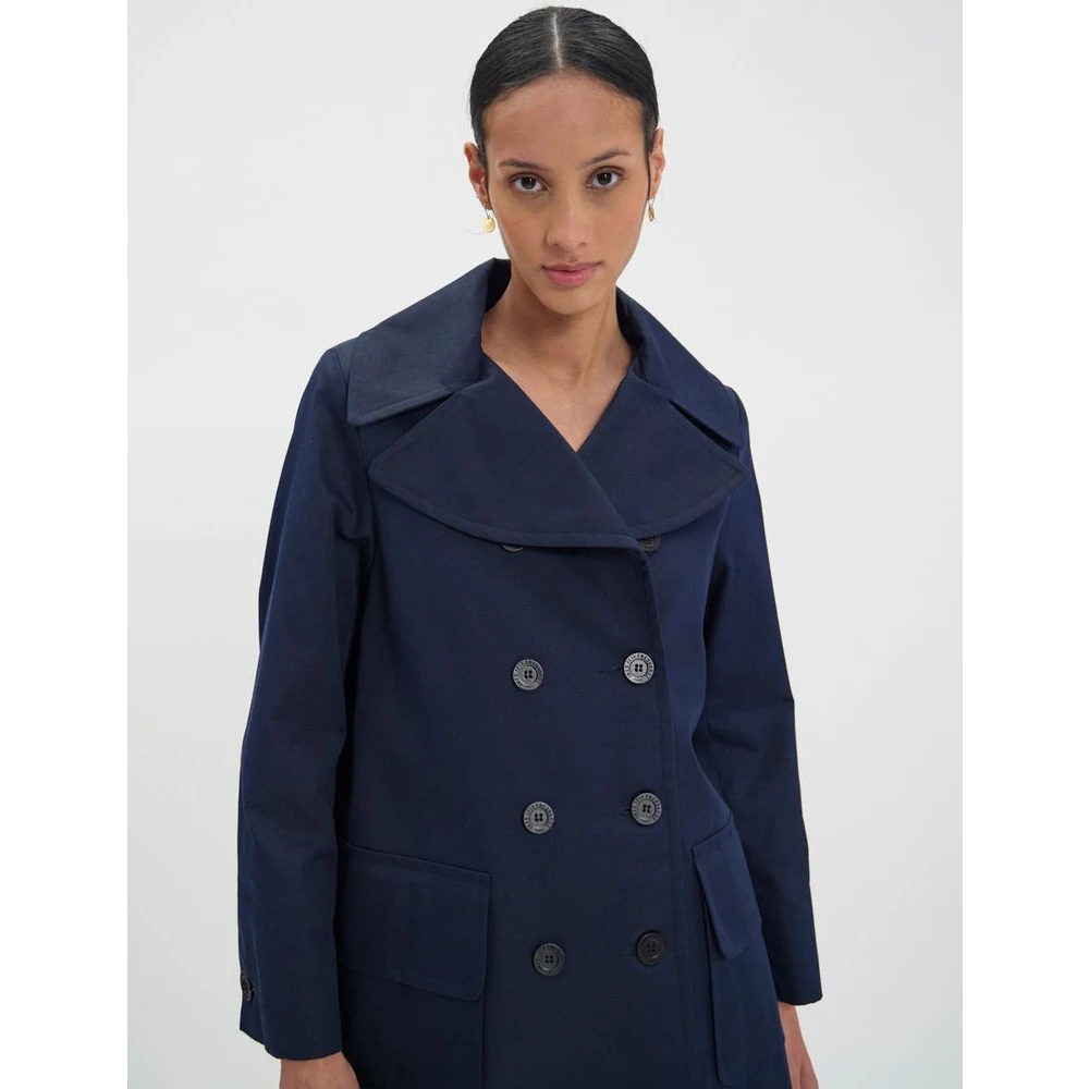Ines De La Fressange Paris Seraphine Coat Seraphine Jas Blue Dames