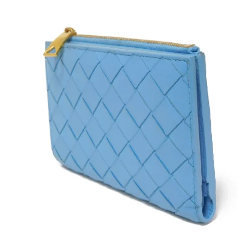 Bottega Veneta Vintage Pre-owned Leather wallets Blue Dames