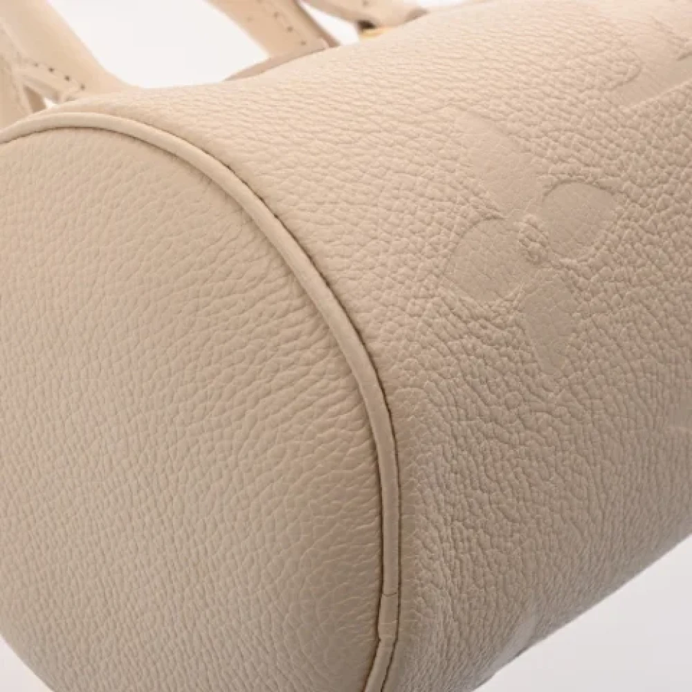 Louis Vuitton Vintage Pre-owned Leather handbags Beige Dames