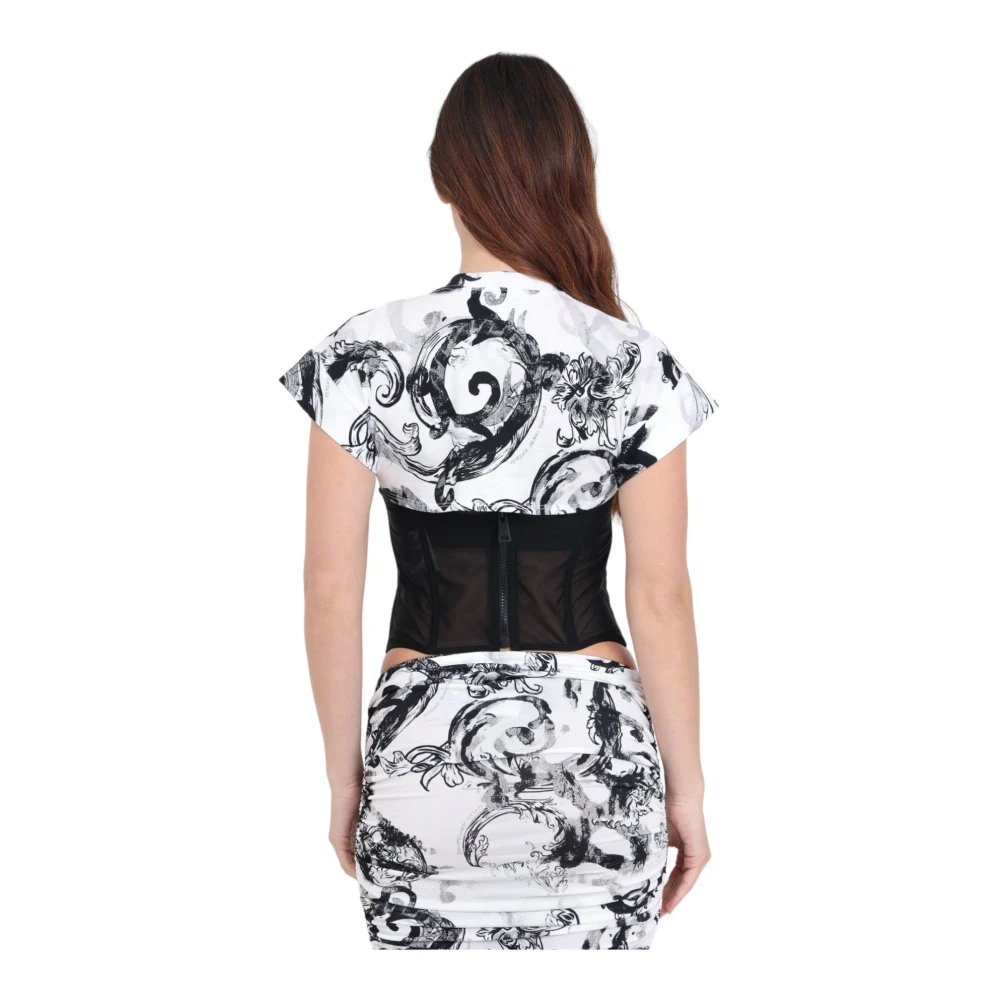 Versace Jeans Couture Korte Mouw T-shirt White Dames