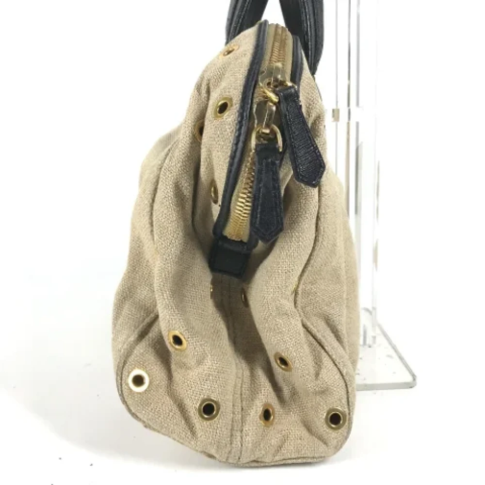 Fendi Vintage Pre-owned Leather fendi-bags Beige Dames