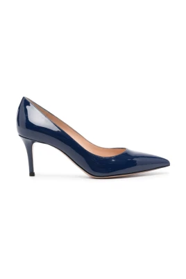 Navy Patent Pumps